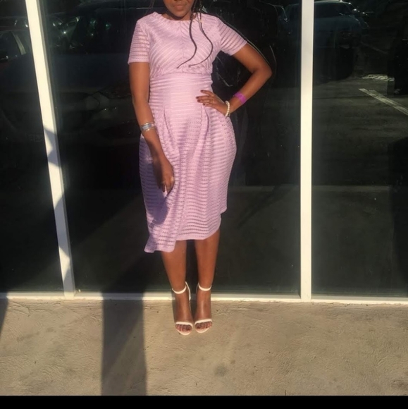 Lilac Midi Dress - Picture 3 of 5